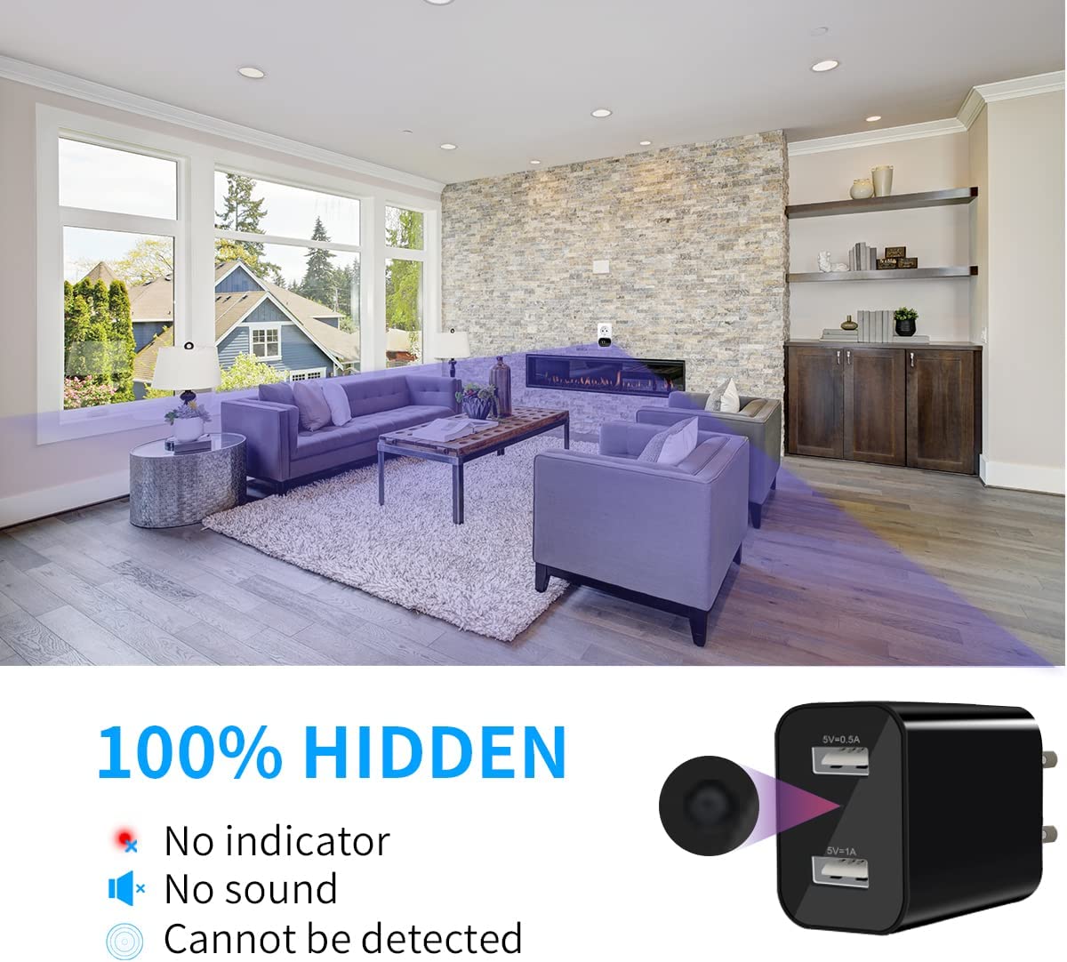 Asleesha-4K-WiFi-USB-Wall-AC-Charger-Adapter-Security-Hidden-Camera-night-vision-2port-new.jpg 4K Wifi Spy Charger Camera Dual Port Night Vision - Image 2