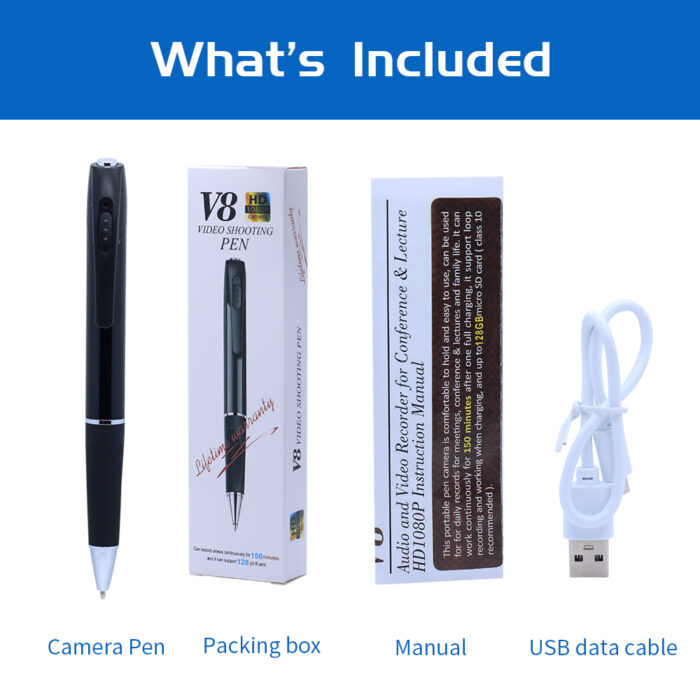 4K Spy Pen Camera Audio Video Recorder- V8 - Image 5