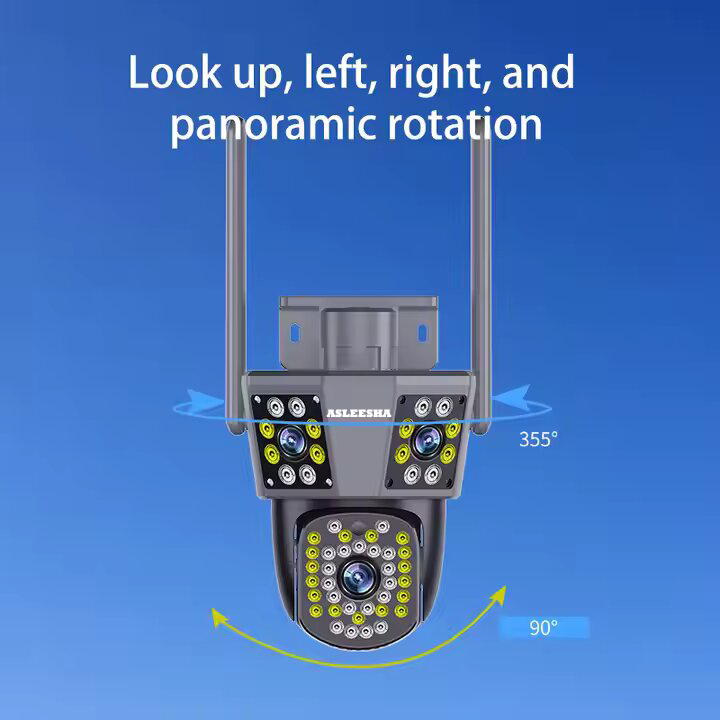 Asleesha-New-PTZ-wifi-triple-camera_outdoor-camera-ip-waterproof-night-vision.png Triple Lens WIFI CCTV Camera - Image 3
