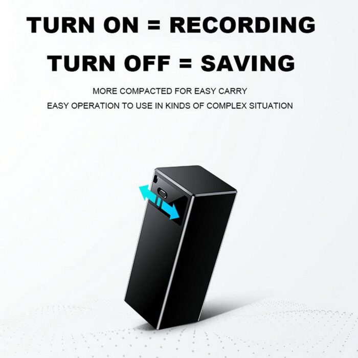 V12 Digital Voice Recorder with 365 Days Standby, 16 Days Recording Time and 750 Hours Storage Capacity - Image 2