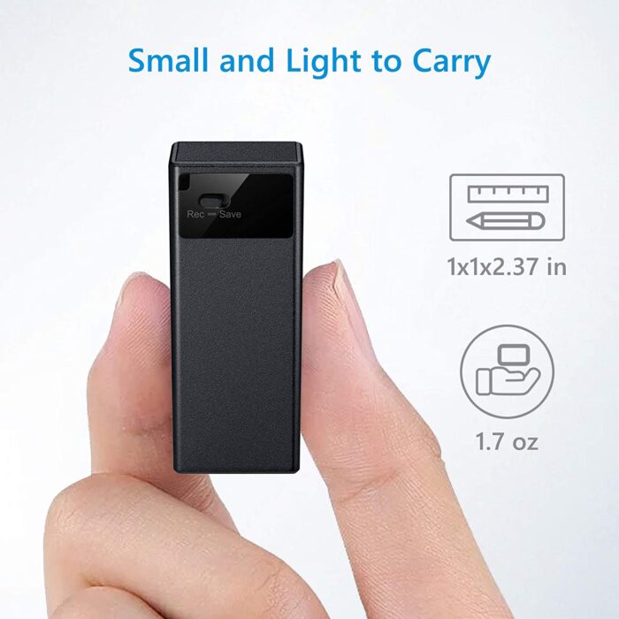 V12 Digital Voice Recorder with 365 Days Standby, 16 Days Recording Time and 750 Hours Storage Capacity - Image 6