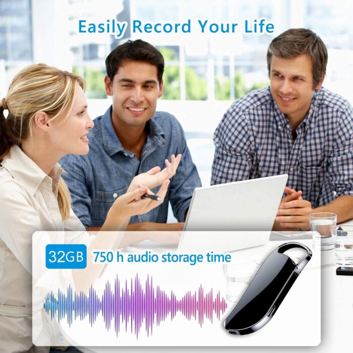 V11 Keychain Digital Voice Recorder 32 GB Audio Sound Dictaphone Portable MP3 Player - Image 5