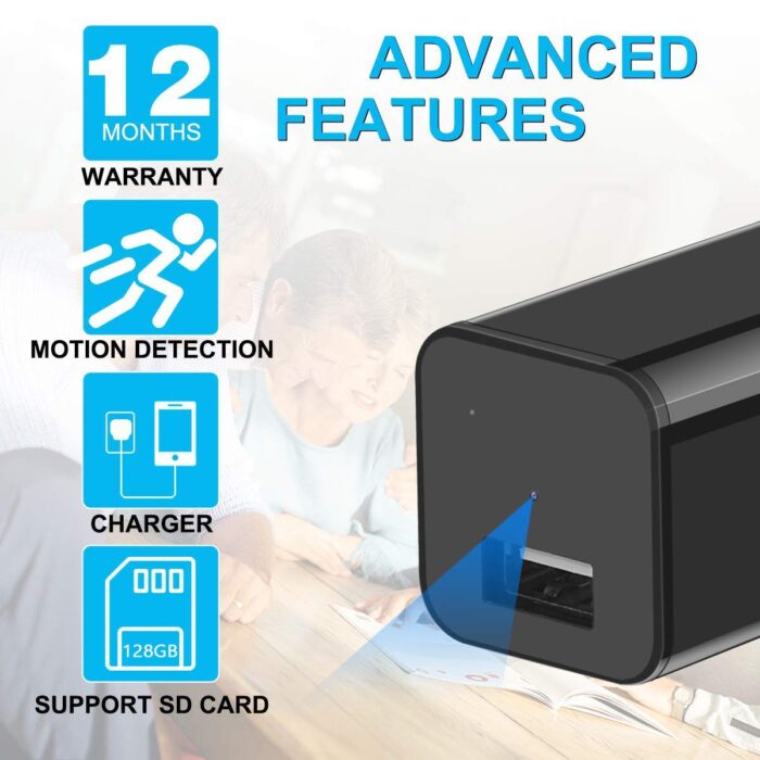 4K Spy Charger Camera |  Ideal for Home/Office Monitoring Maximum 128GB SD Support - Image 3
