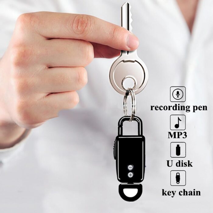 Black Keychain Voice Recorder - Image 3