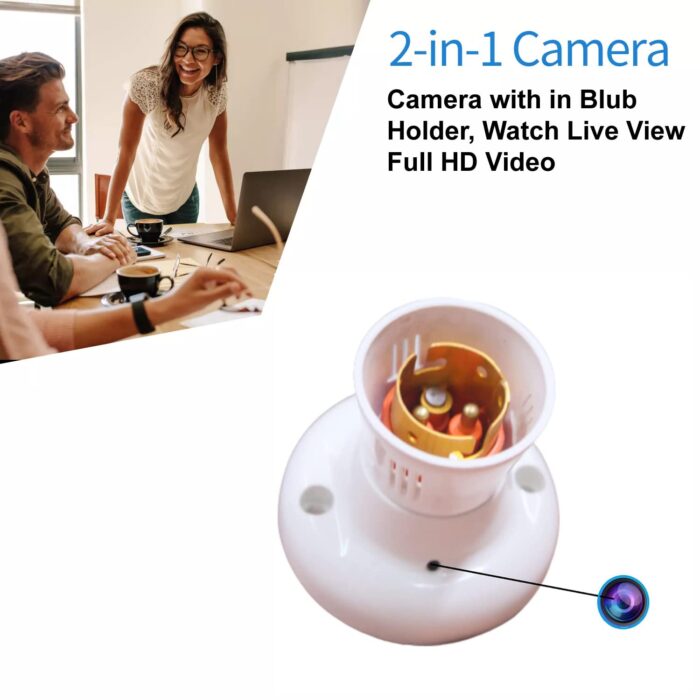 Spy Bulb Holder Camera | WIFI Day Vision Audio Video Recorder Secret Device - Image 5