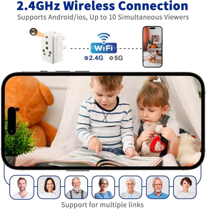 Spy Socket Camera | WIFI 3 PIN Audio Video Recorder Secret Device - Image 3
