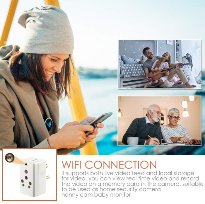 Spy Socket Camera | WIFI 3 PIN Audio Video Recorder Secret Device - Image 4