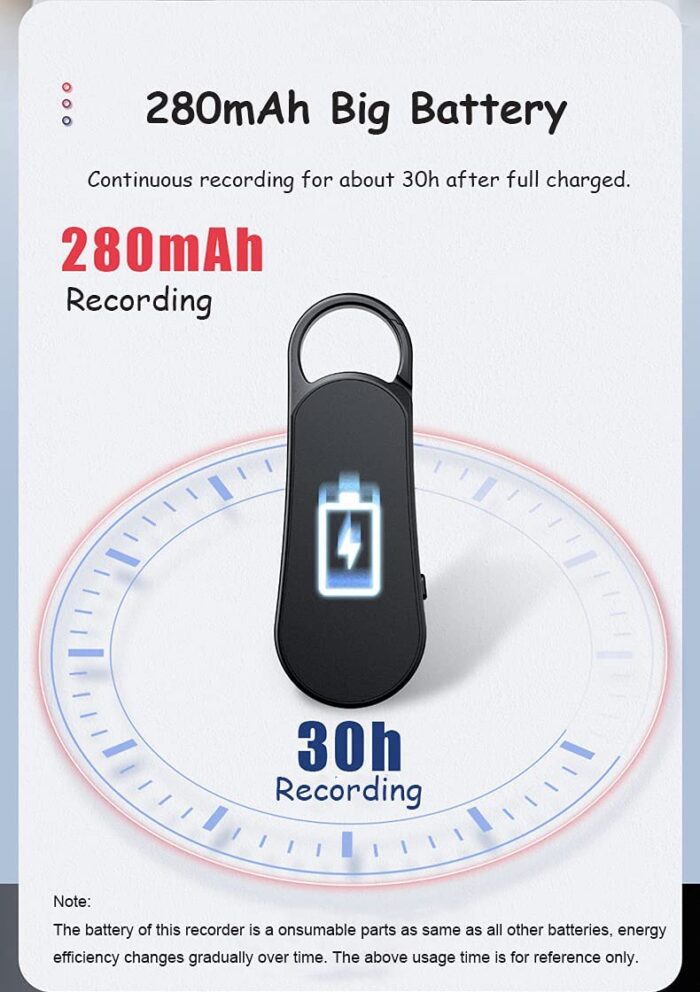 Keychain Voice Recorder 32GB - Image 3